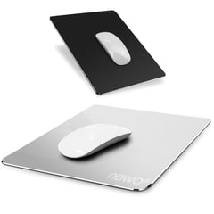 NEWO - Mouse Pad Reversible Aluminio y Cuero PU NW-A20