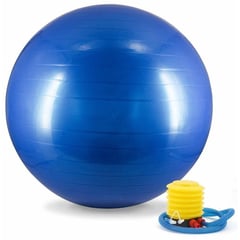 CRUSEC - Pelota balón gris yoga 65 cm pilates con inflador