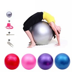 CRUSEC - Pelota Balon Yoga 75 Cm Pilates Con Inflador Gris