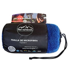 PRO OUTDOOR - TOALLA MICROFIBRA TERRY AZUL