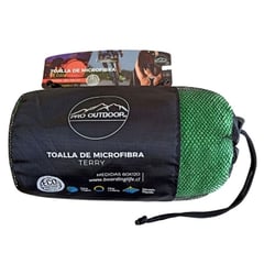 PRO OUTDOOR - TOALLA MICROFIBRA TERRY VERDE