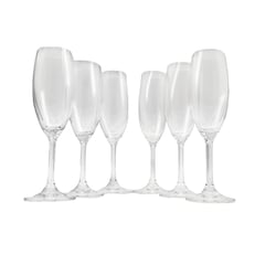 MOGA - Copas set 6 pcs flauta champaña 220ml 22cm alto