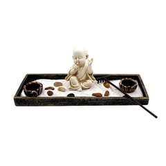 MOGA - Buda Jardin Mini Zen Mudo Con Accesorio 31x12x11cm