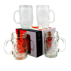 MOGA - Vasos Cerveceros Set 4 Piezas Shop 480Ml