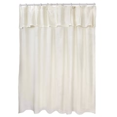 MALLORCA - Juego de Cortina para Baño Broderie Amanda 6 Piezas Beige