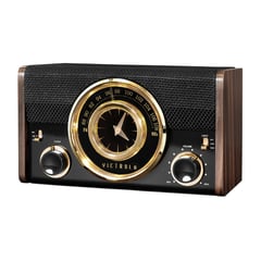 VICTROLA - Radio Reloj Vintage con Bluetooth