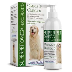 DRAG PHARMA - Superpet Suplemento Omega 3 y 6 Perro Adulto, 125ml