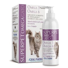 DRAG PHARMA - Superpet Suplemento Omega 3 y 6 Gato, 125ml