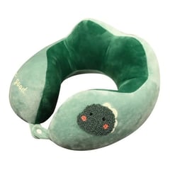 CRUSEC - Almohada Cojín Cuello Cervical Viaje Auto Escritorio Verde