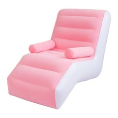 CRUSEC - Sofá Silla Sillón Inflable Rosado Con Inflador