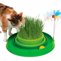 CATIT - Play Circuito Interactivo 3 en 1 Con Pasto Gato