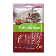 BIOLINE - Snack Cremoso Gato Sabor Atun, 6 Tubos