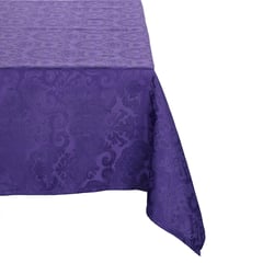 SUEÑO BLANCO - MANTEL JACKARD RECTANGULAR FLOR DE LIS MORADO