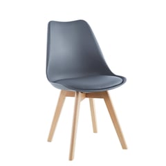 EAMES - Pack 6 Sillas Tulip Acolchadas Gris