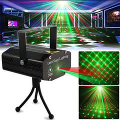 DBLUE - Luces Laser para Fiestas RGB Con Sensor Rítmico LED08 - Negro