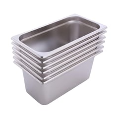 PROCHEF - Pack 6 Depositos Gastro GN 1/3 x 150 mm Acero Inox