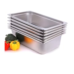 PROCHEF - Pack 6 Depositos Gastro GN 1/3 x 100 mm Acero Inox