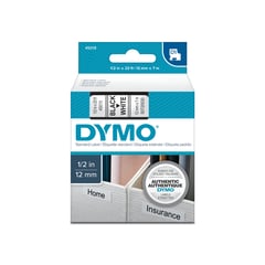 DYMO - Cinta D1 12mmx7m Negro-Blanco