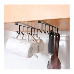 GENERICO - Soporte Metal Colgador Tazas Organiza Closet 6 Ganchos Hogar