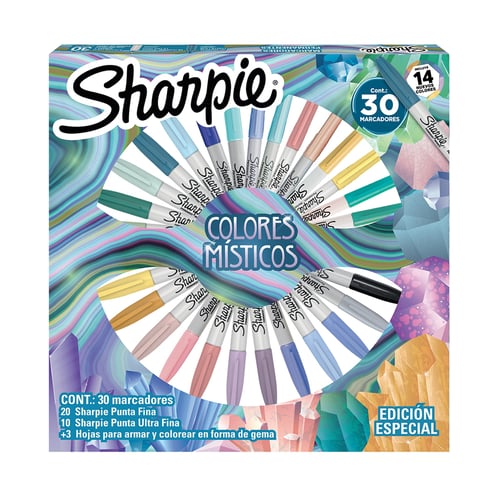 SHARPIE - Ruleta 30 Marcadores Colores Místicos