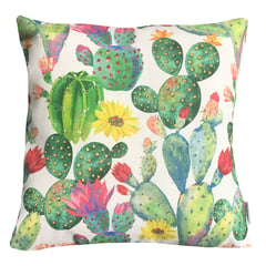 ELIZABETH PEPER - FUNDA COJIN DECORATIVO DISEÑO CACTUS VERDE 45X45