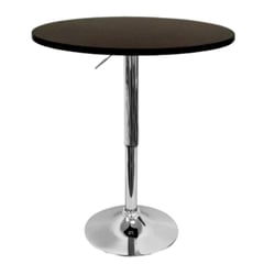 GENERICO - Mesa de Bar Altura Regulable 60cm Diámetro Negra