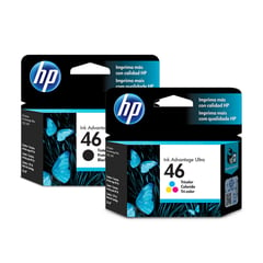 HP - 2 Tintas Originales 46 BK y CL Ink Ad 2529 4729 5738 5739 Civa