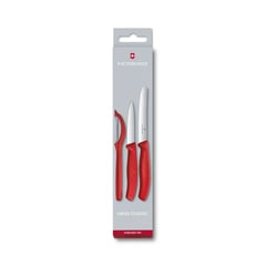 VICTORINOX - Cuchillos mondadores Swiss Classic 3 piezas Rojo