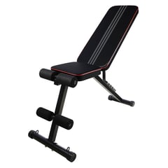 ATLETIS - Banco Multifuncional Plegable Reclinable Negro