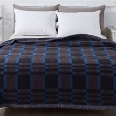 CHANTILLY - Frazada Térmica Jacquard Azul 2 Plazas