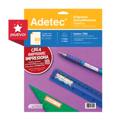 ADETEC - 400 Etiquetas Para Cuadernos/útiles Escolares 44 x 13 mm