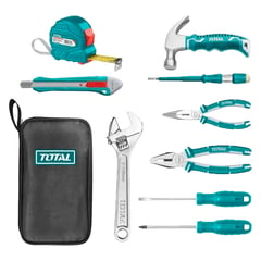 TOTAL TOOLS - Kit Juego Herramientas Manuales 9 Piezas En Estuche