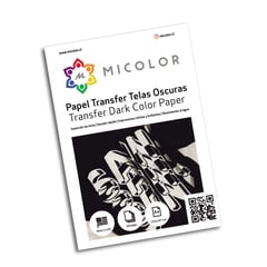 MICOLOR - Papel Transfer para Tela O Ropa Oscura A4 10 Hojas Inkjet