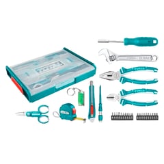 TOTAL TOOLS - Kit Juego Herramientas Manuales 9 Piezas En Estuche