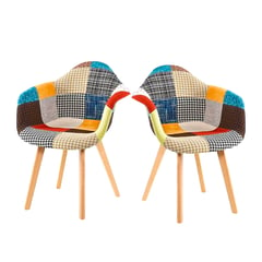 CASA BELLA - Sitial Pack 2 Poltrona Eames Patchwork Multicolor