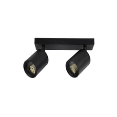 HB LEDS - Foco Spotlight Sobrepuesto Cielo O Muro 2xGU-10 Negro W