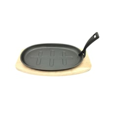 BOLTON - Plato de Hierro Fundido con Base de Madera