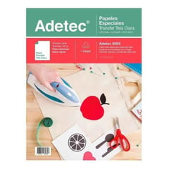 ADETEC - Papel Transfer Telas Claras Carta X 3 Hojas - 8085