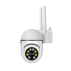 VDVO - Cámara De Seguridad Wifi Full HD 8 Leds con Alarma Remota - Blanca