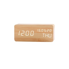 TECNOLAB - Reloj Despertador Digital Led de Madera