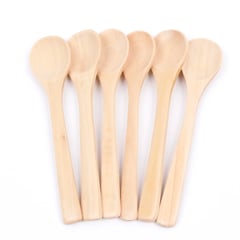 GENERICO - Set 6 Cucharas Bambú Reutilizable Cucharitas Pebre Dip Salsa