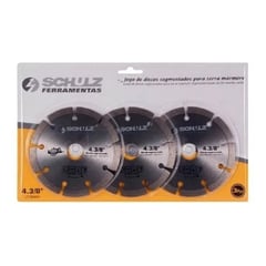 SCHULZ - Set de discos de corte diamantados segmentados 4 - 3/8 "