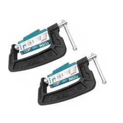 TOTAL TOOLS - Pack 2 Prensa Tipo C 5 Pulgadas (125mm)