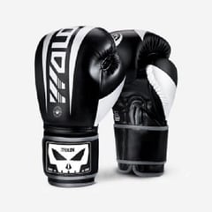 GYMHOME - Guantes de Box Wolon Negro T-10 oz