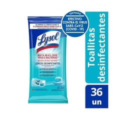 LYSOL - Toallitas Desinfectantes Biodegradables Marina 36un