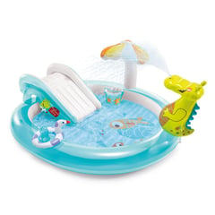 INTEX - Piscina Centro de Juegos Gator con Tobogan y Pulverizador