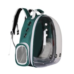 CRUSEC - Mochila Transportadora De Gato Perro Mascotas Verde