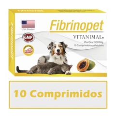 GENERICO - Fibrinopet Vitanimal Suplemento Perros Y Gatos 10 Comprimido