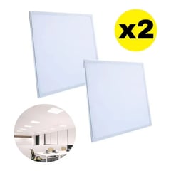 GENERICO - Foco Panel Plafón Led Sobrepuesto 48w Blanco Frio Pack X2