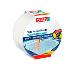 TESA - Cinta Antideslizante Transparente 5m X 25 Mm, Baños